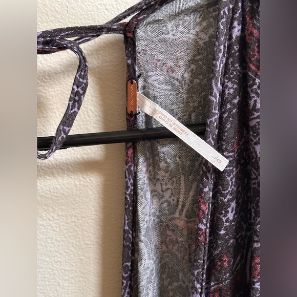 NEW Free People Universal Surplice Jumpsuit Night Combo Purple Paisley Women’s L - Picture 6 of 15